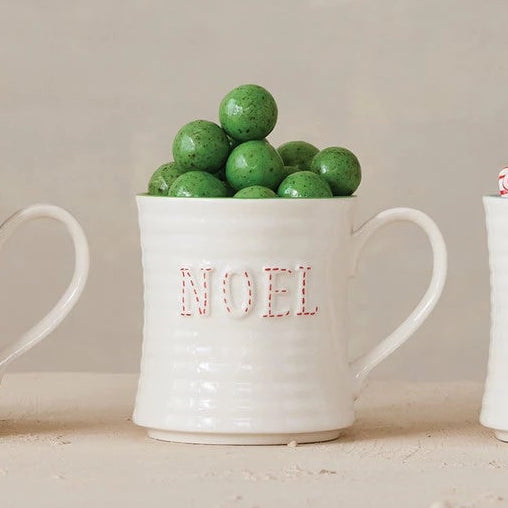 Holiday Embossed Ceramic Mug