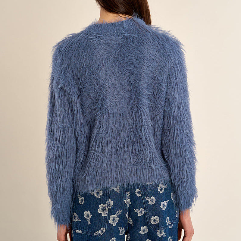 Eyelash Knit Cardigan
