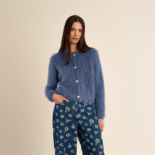 Eyelash Knit Cardigan