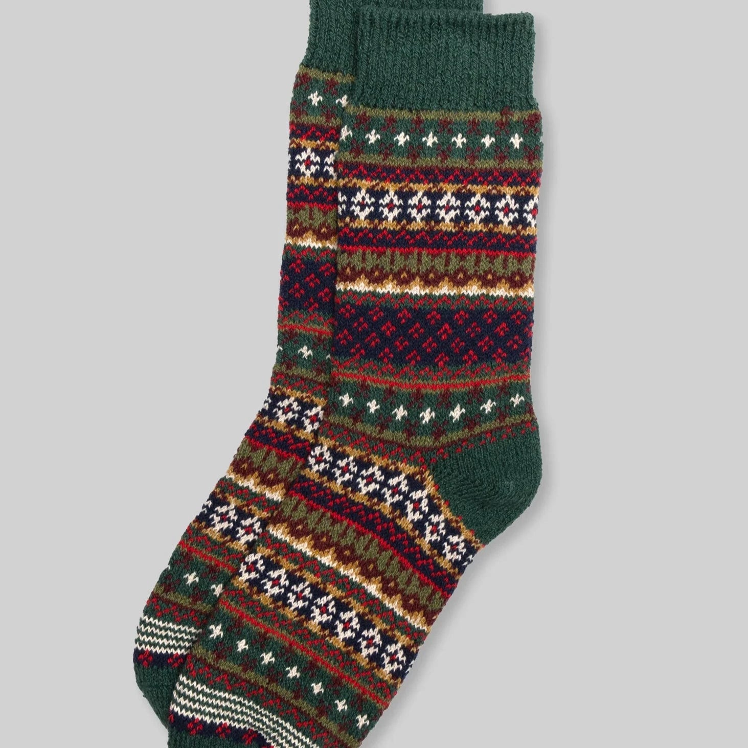 American Trench Cotton Fair Isle Sock