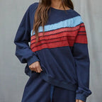 Finish Line Retro Stripe Crewneck