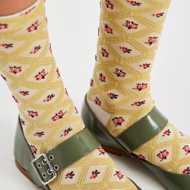 Free People Floral Jacquard Trouser Socks