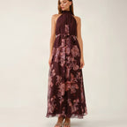 Floral Halter Maxi Dress