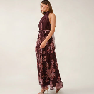 Floral Halter Maxi Dress