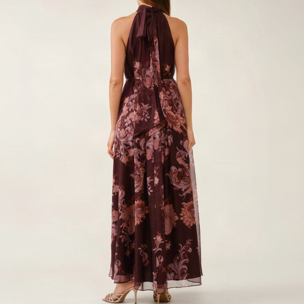 Floral Halter Maxi Dress