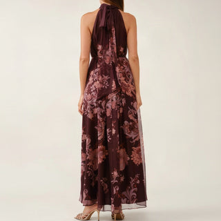 Floral Halter Maxi Dress