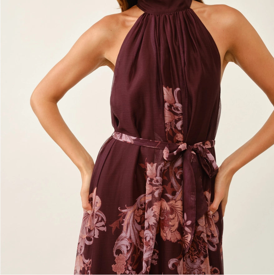 Floral Halter Maxi Dress