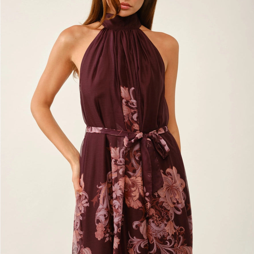 Floral Halter Maxi Dress