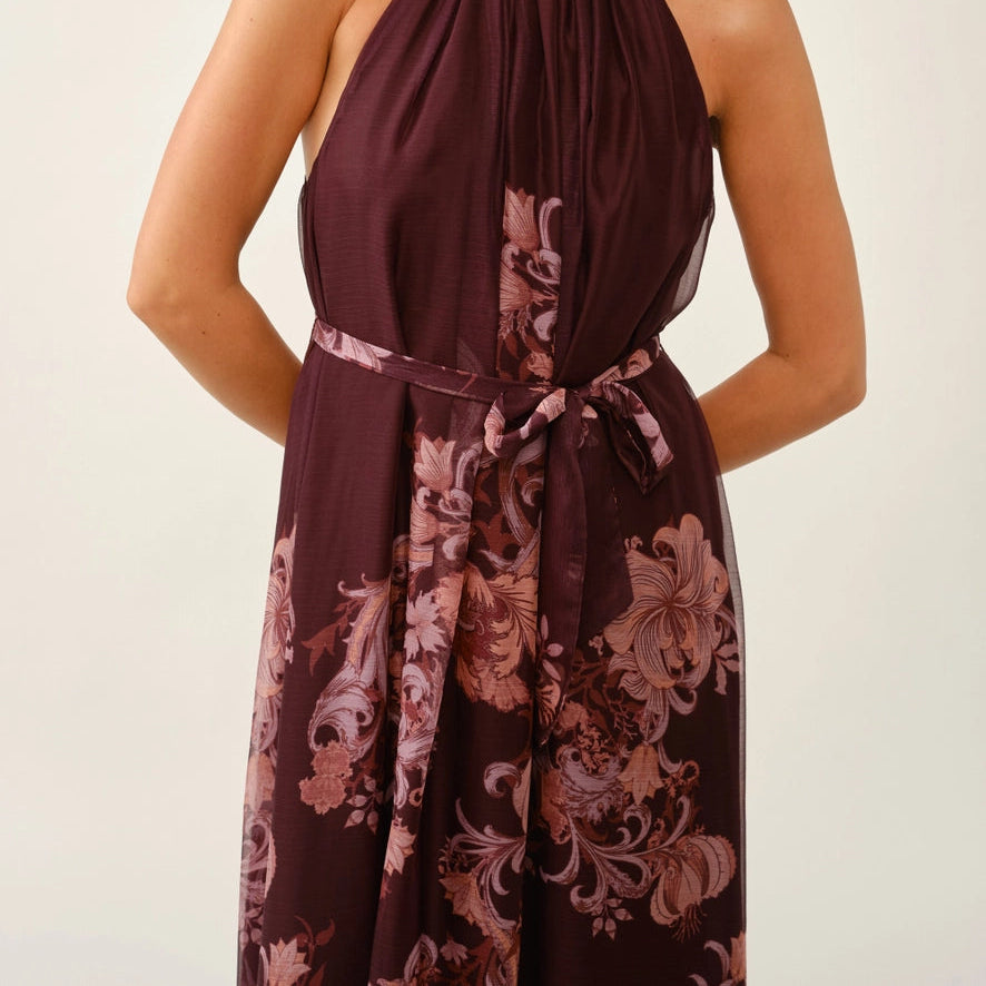 Floral Halter Maxi Dress