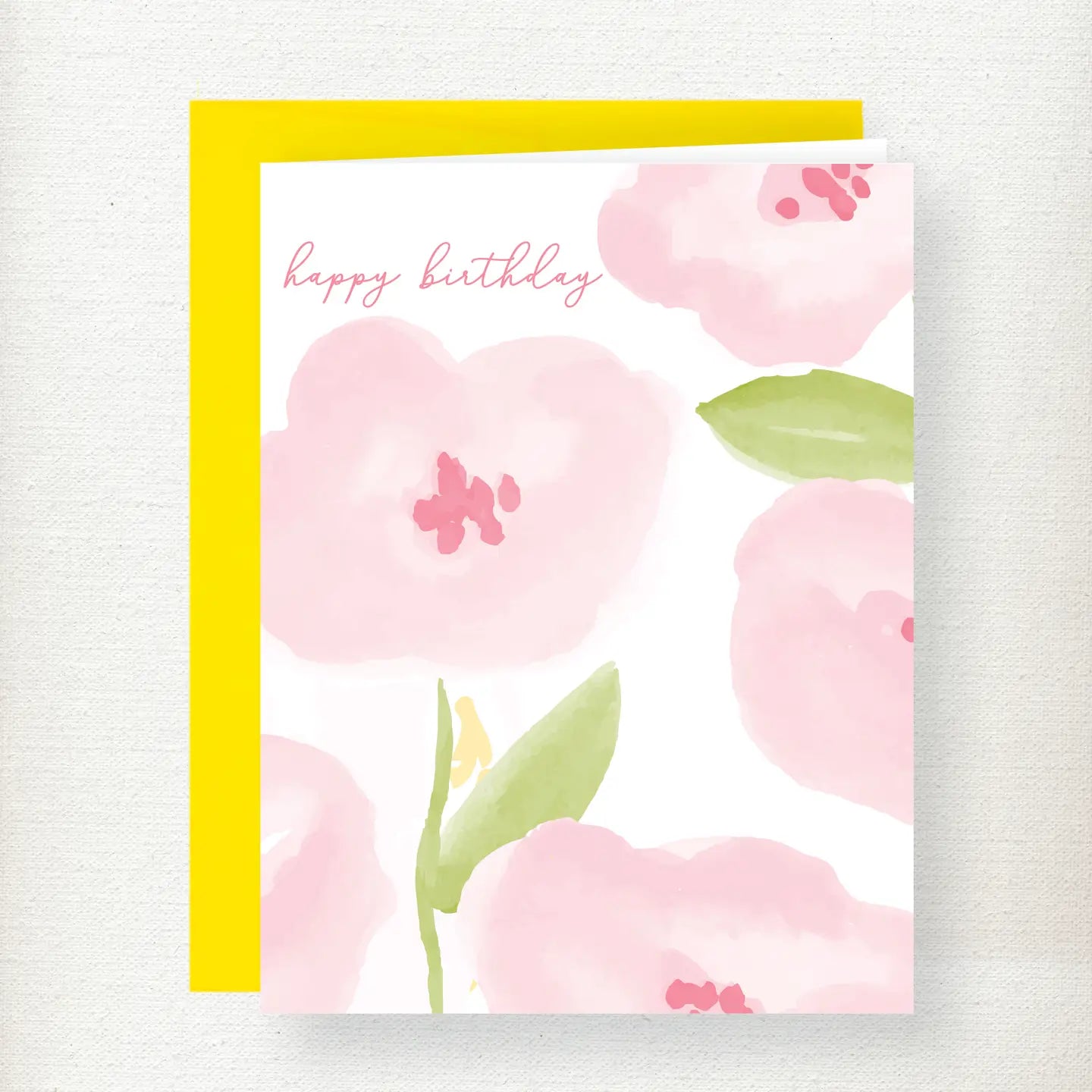 Flower Watercolor Birthday Greeting Card