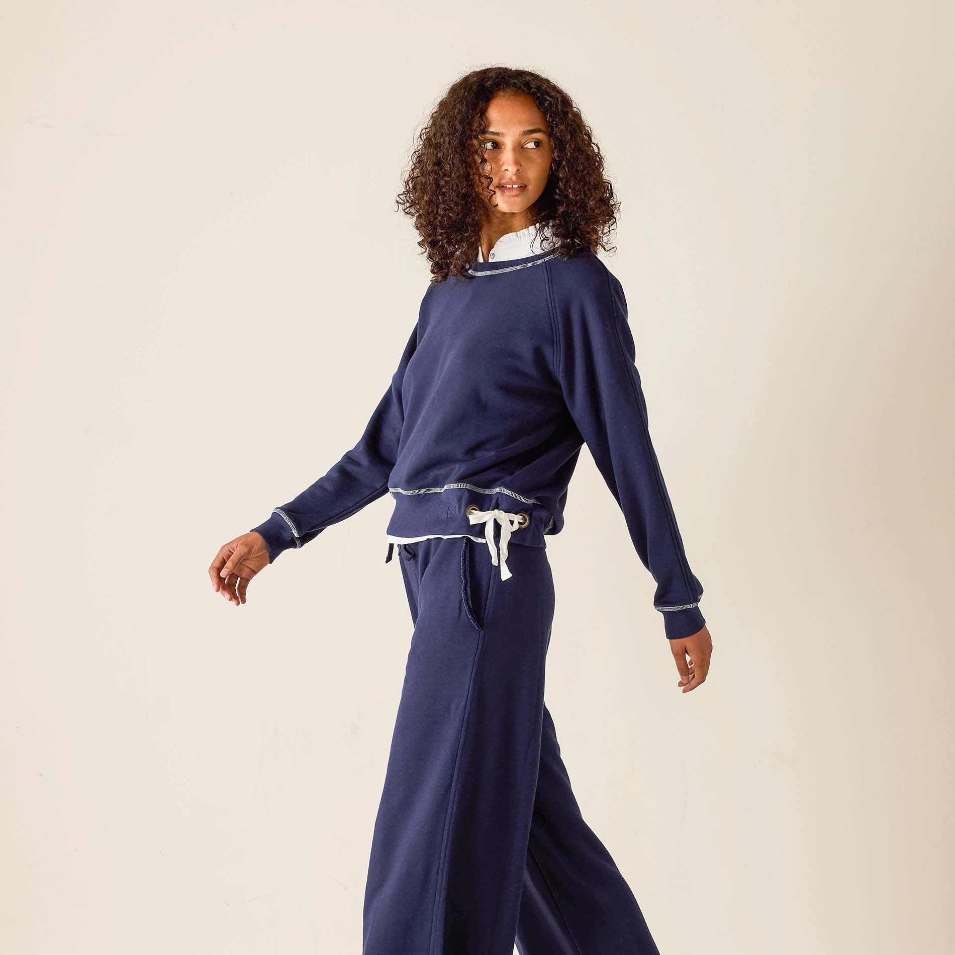 Frenchie Tie Side Crewneck