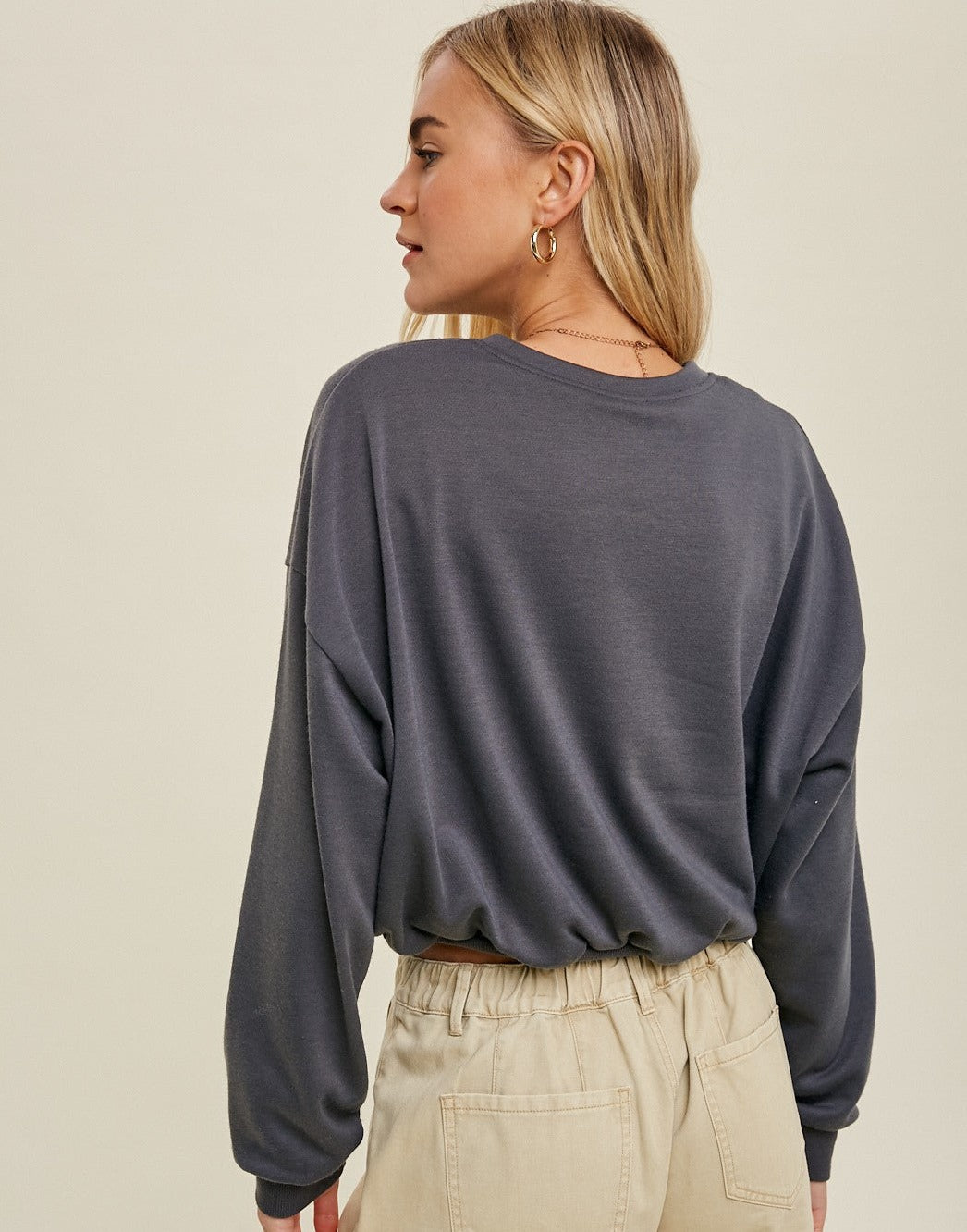 French Terry Bubble Pullover