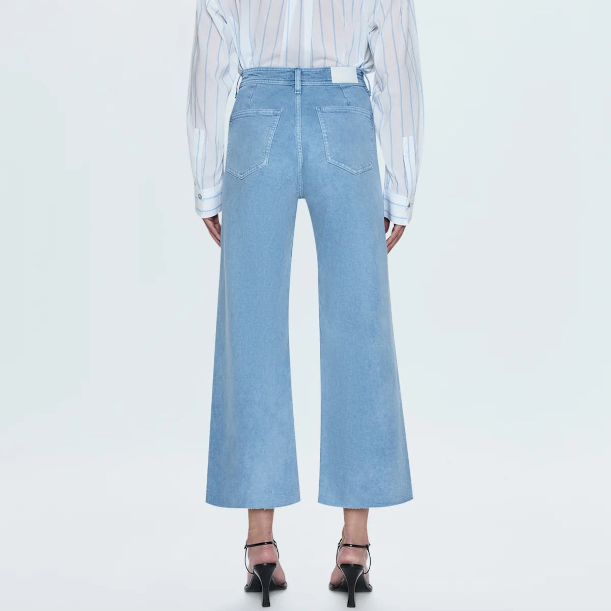 Pistola Penny Crop High Rise Wide Leg Jeans