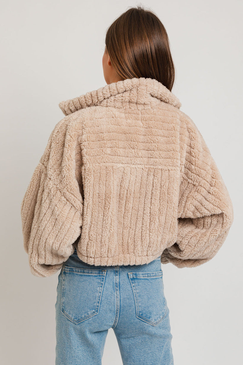 Boxy Crop Fleece Jacket