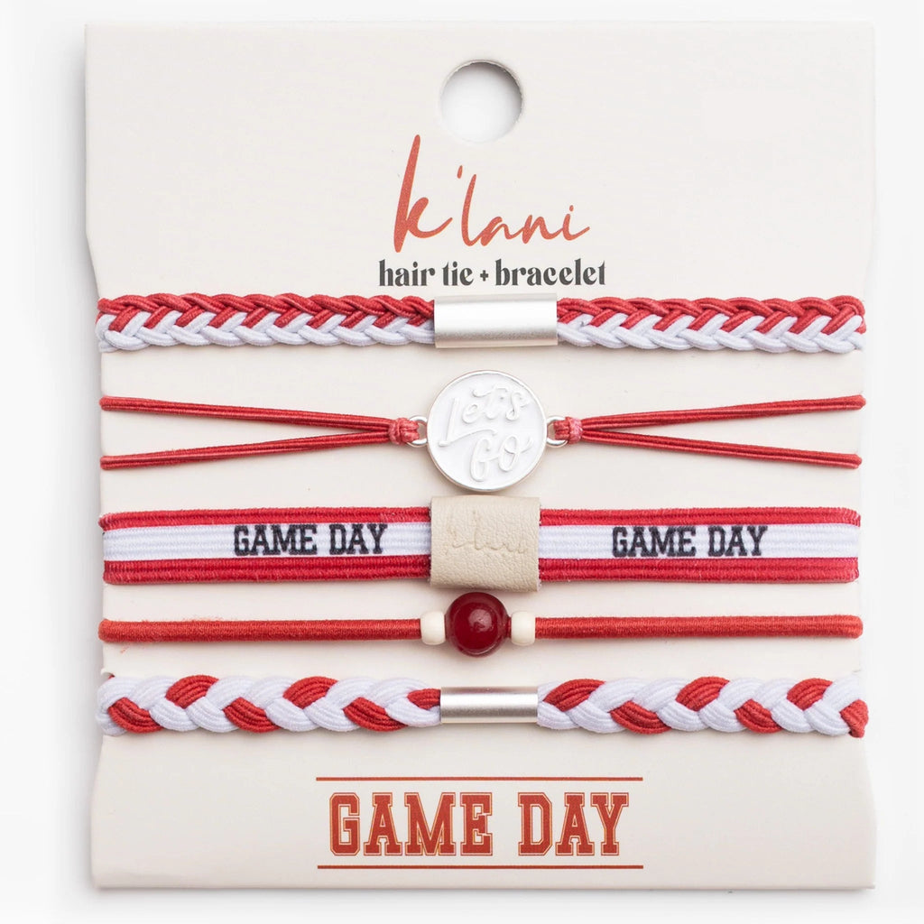 Game Day Hair Tie Bracelet Stack