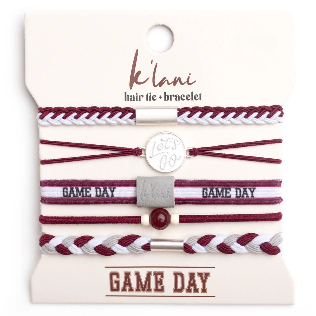 Game Day Hair Tie Bracelet Stack
