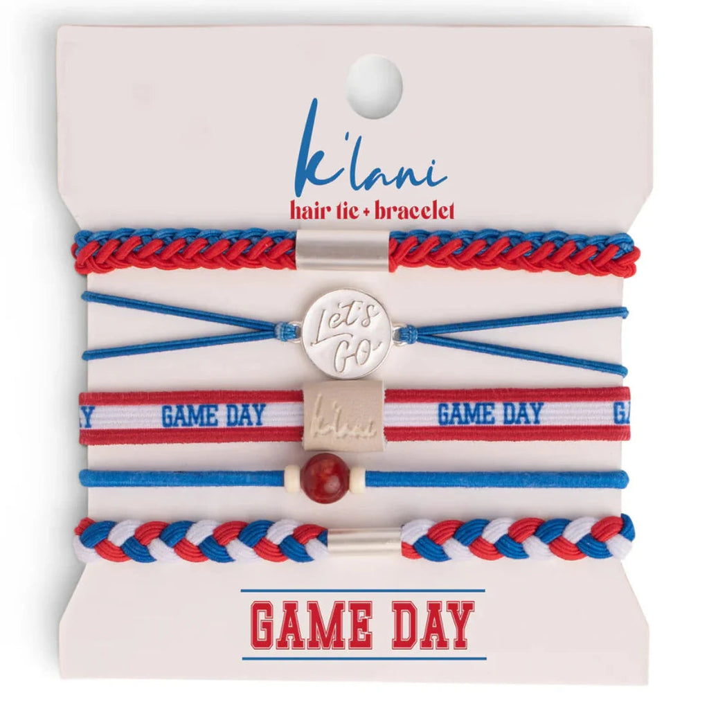 Game Day Hair Tie Bracelet Stack