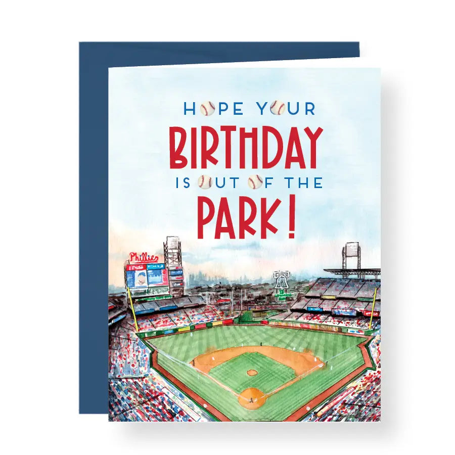 Philadelphia Out of the Park Birthday Greeting Card Main image