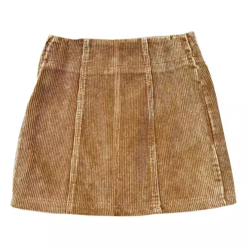 Camel Corduroy Skirt