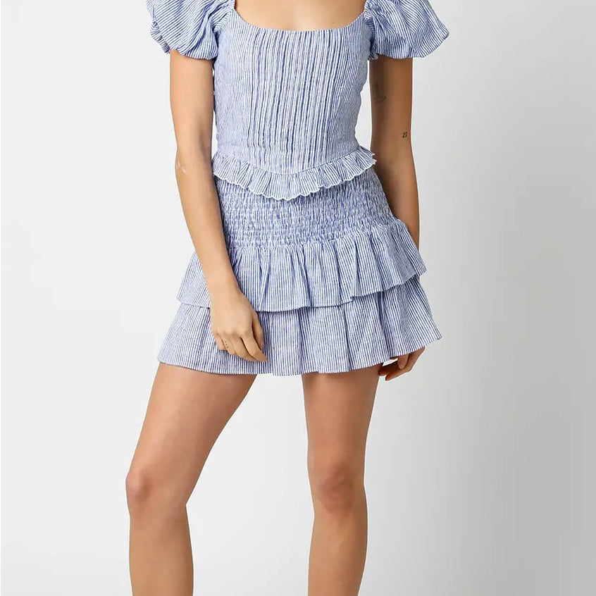 Gracelyn Linen Mini Skirt