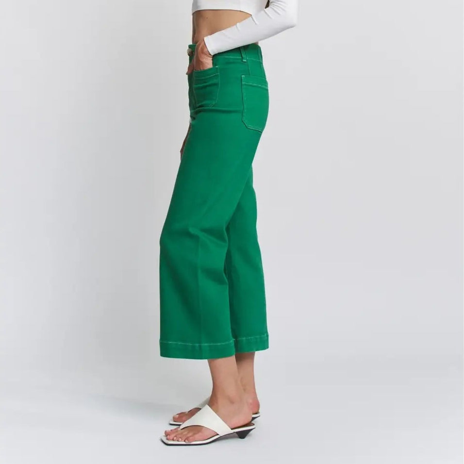 Go Birds Green Wide Leg Jeans