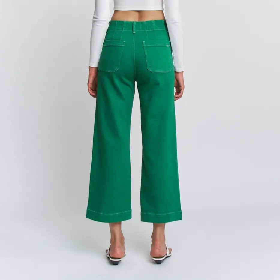 Go Birds Green Wide Leg Jeans