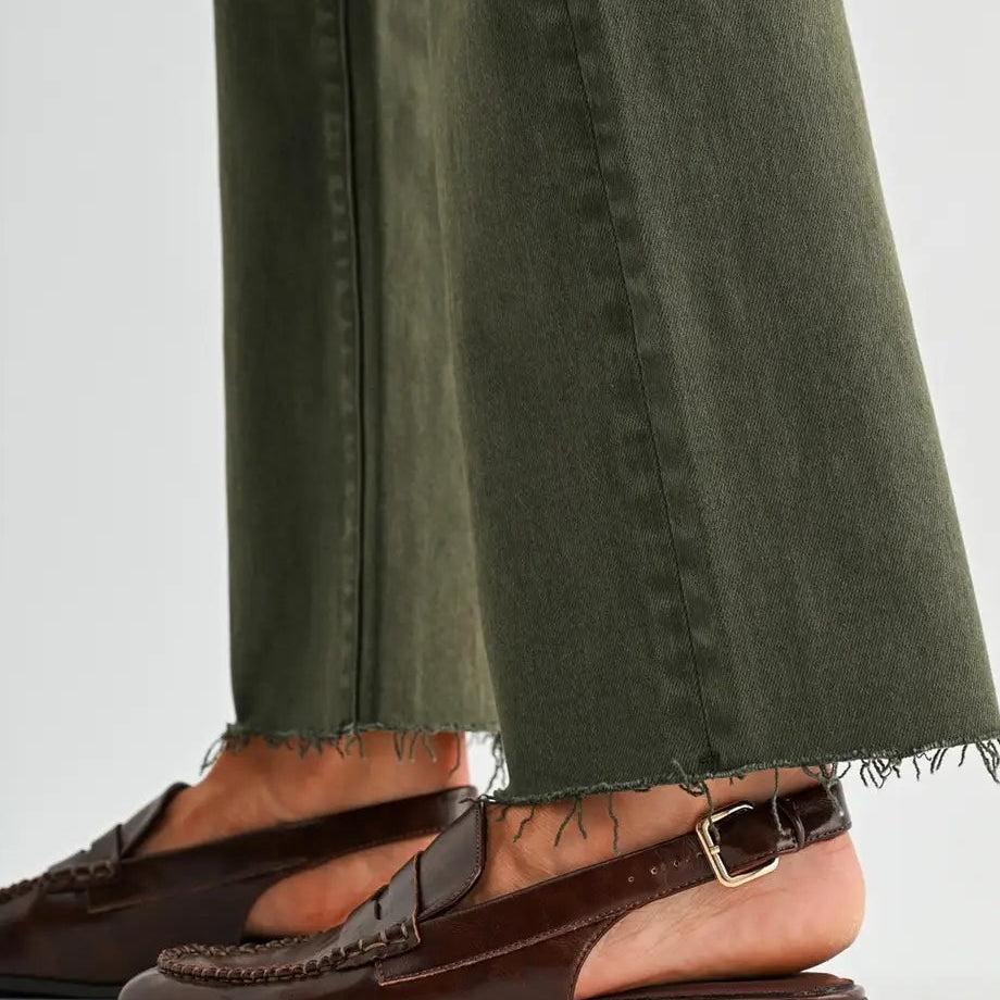 Raw Hem Tummy Tuck Straight Jean