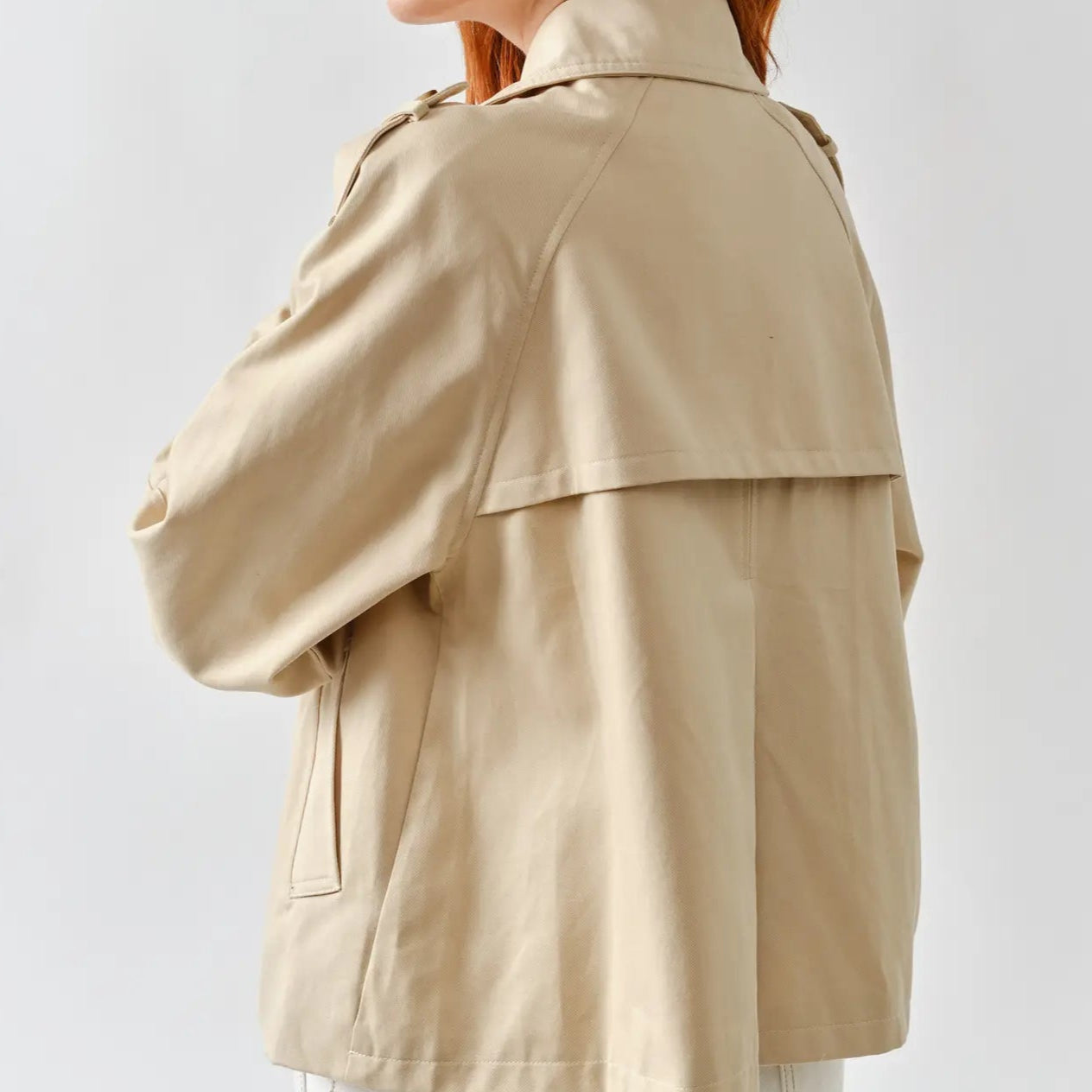 Half Trench Double Button Jacket