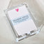 Kramer Drive Heart Watercolor Note Stack with acrylic holder containing 100 blank note sheets and pink heart design