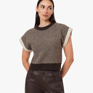 Habitual Herringbone Sweater Vest