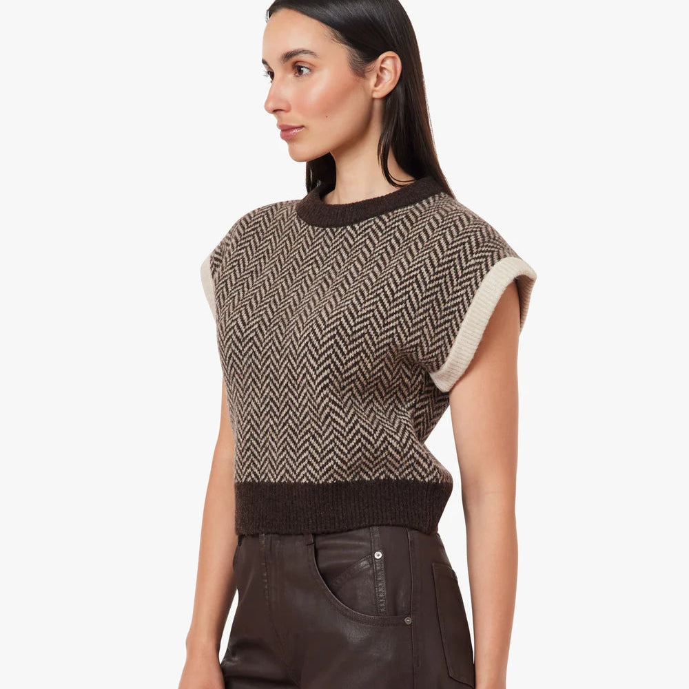 Habitual Herringbone Sweater Vest