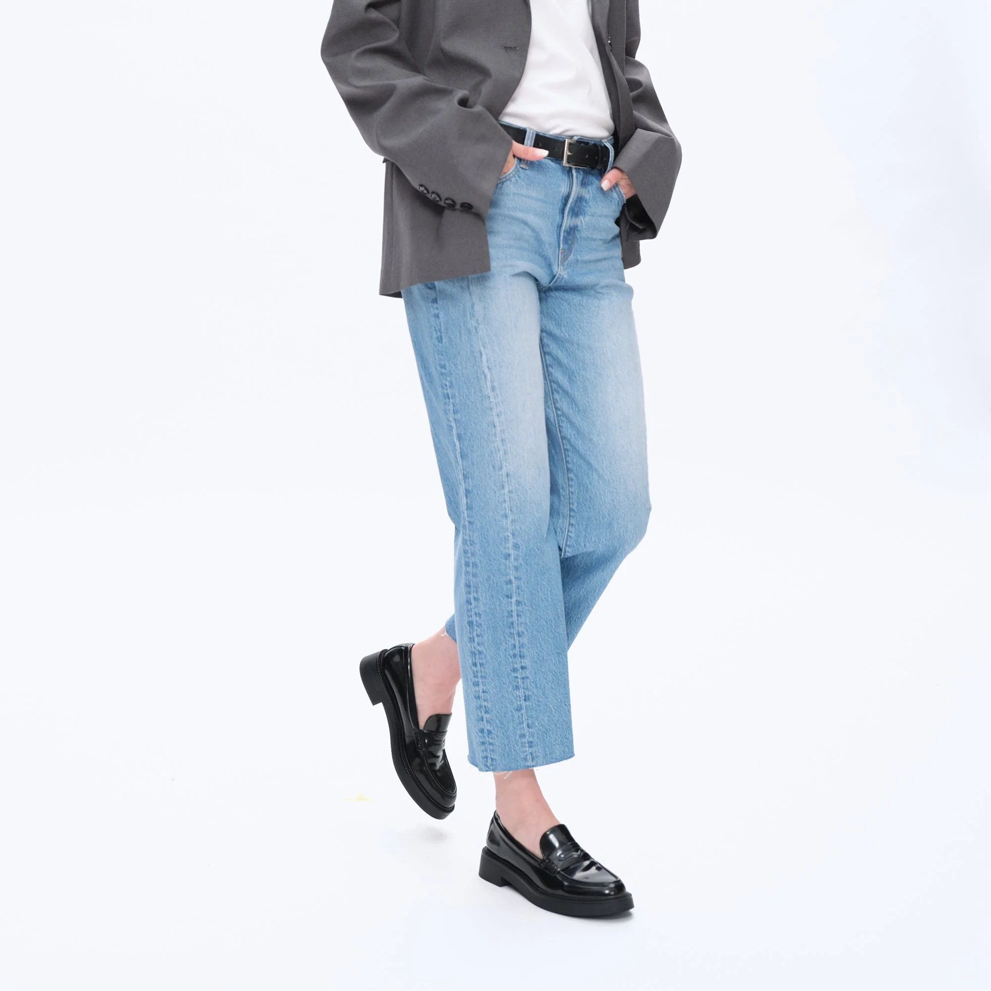 High Rise Straight Leg Jeans