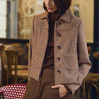 Houndstooth Button Front Jacket
