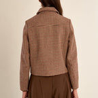 Houndstooth Button Front Jacket
