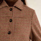 Houndstooth Button Front Jacket