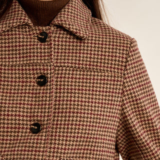 Houndstooth Button Front Jacket