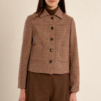 Houndstooth Button Front Jacket