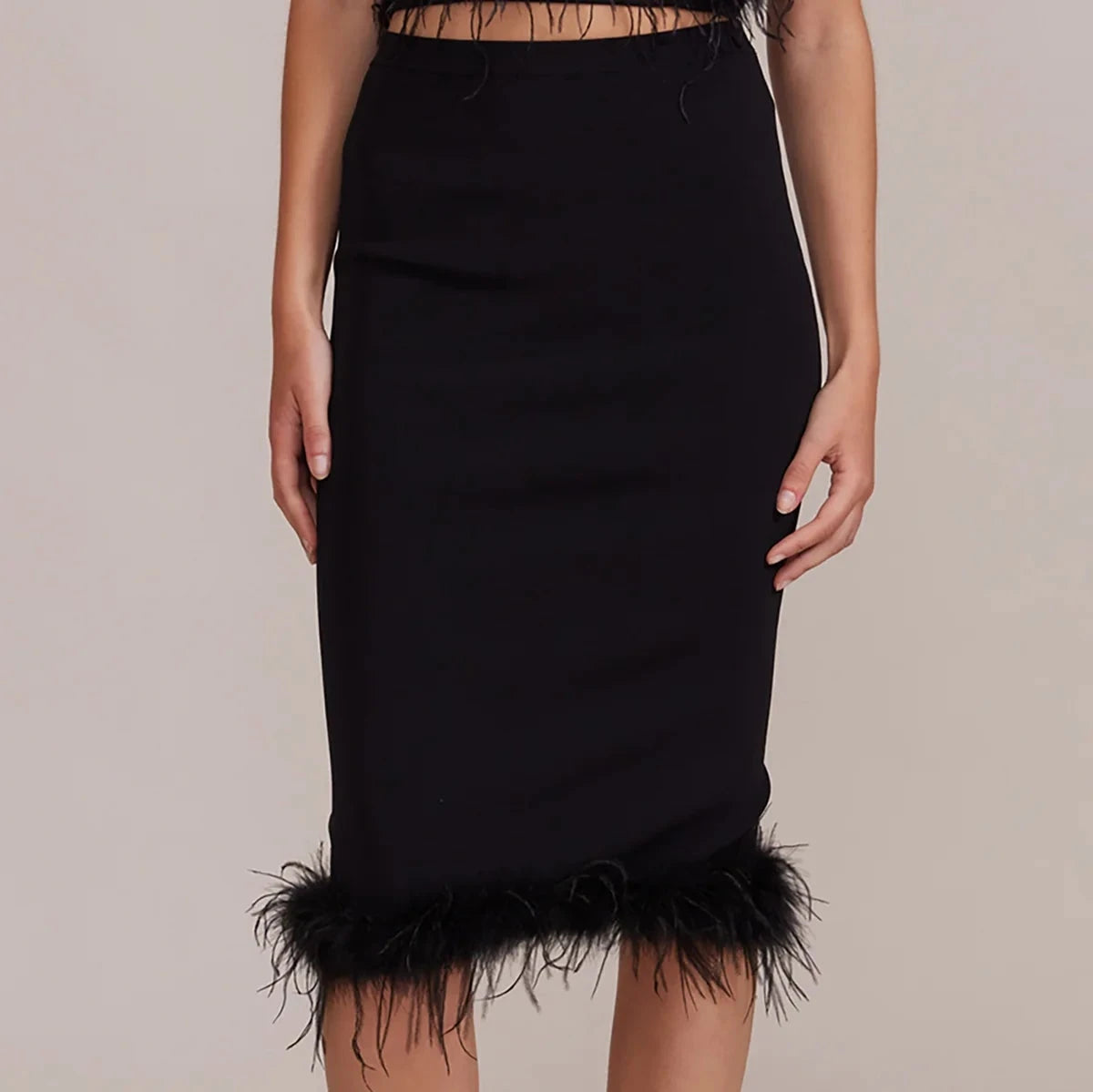 Jamila Feather Detail Skirt