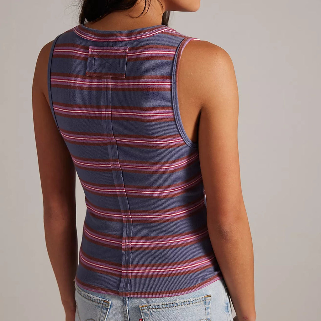Free People Jamie Stripe Henley Tank