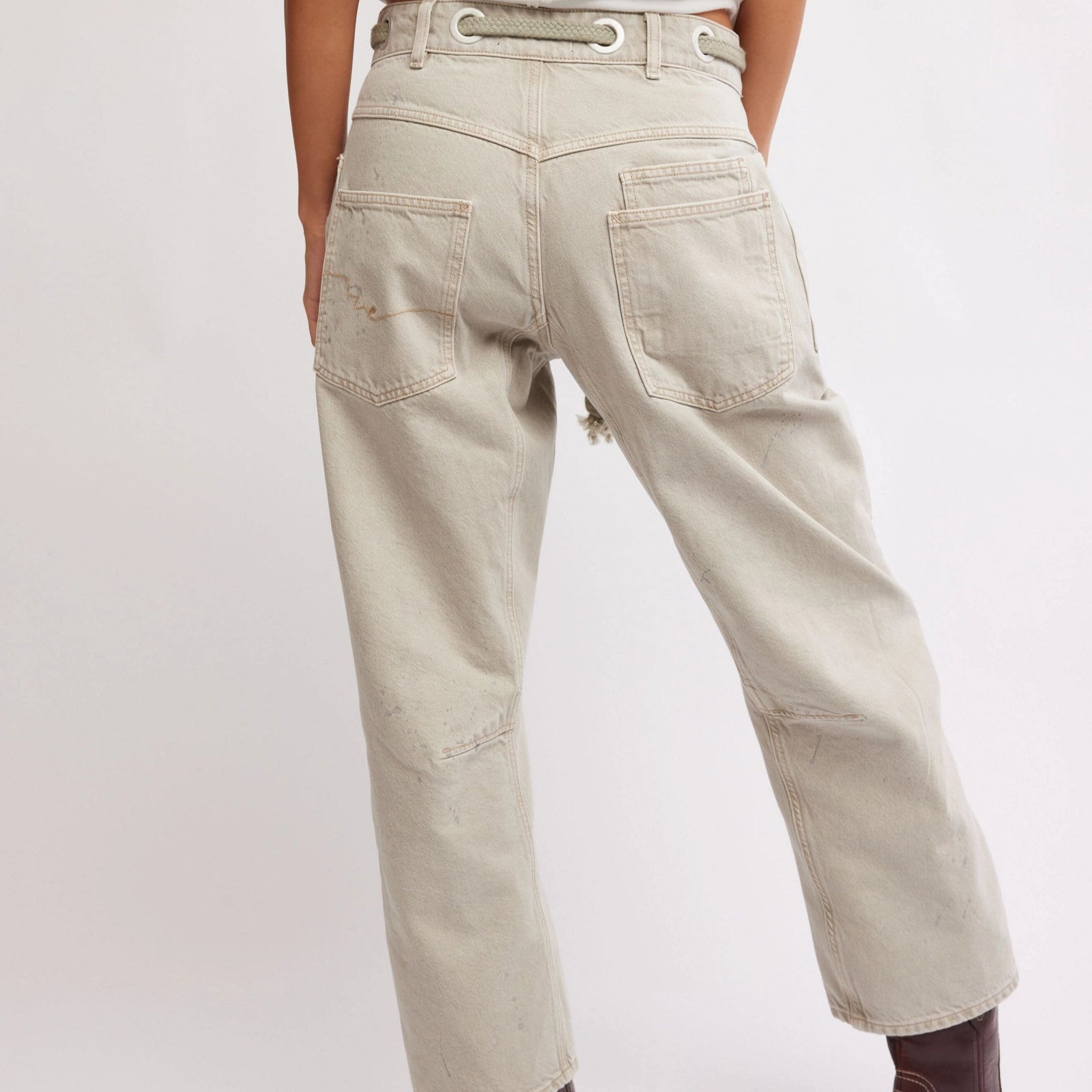 Free People Moxie Pull-On Barrel Jeans