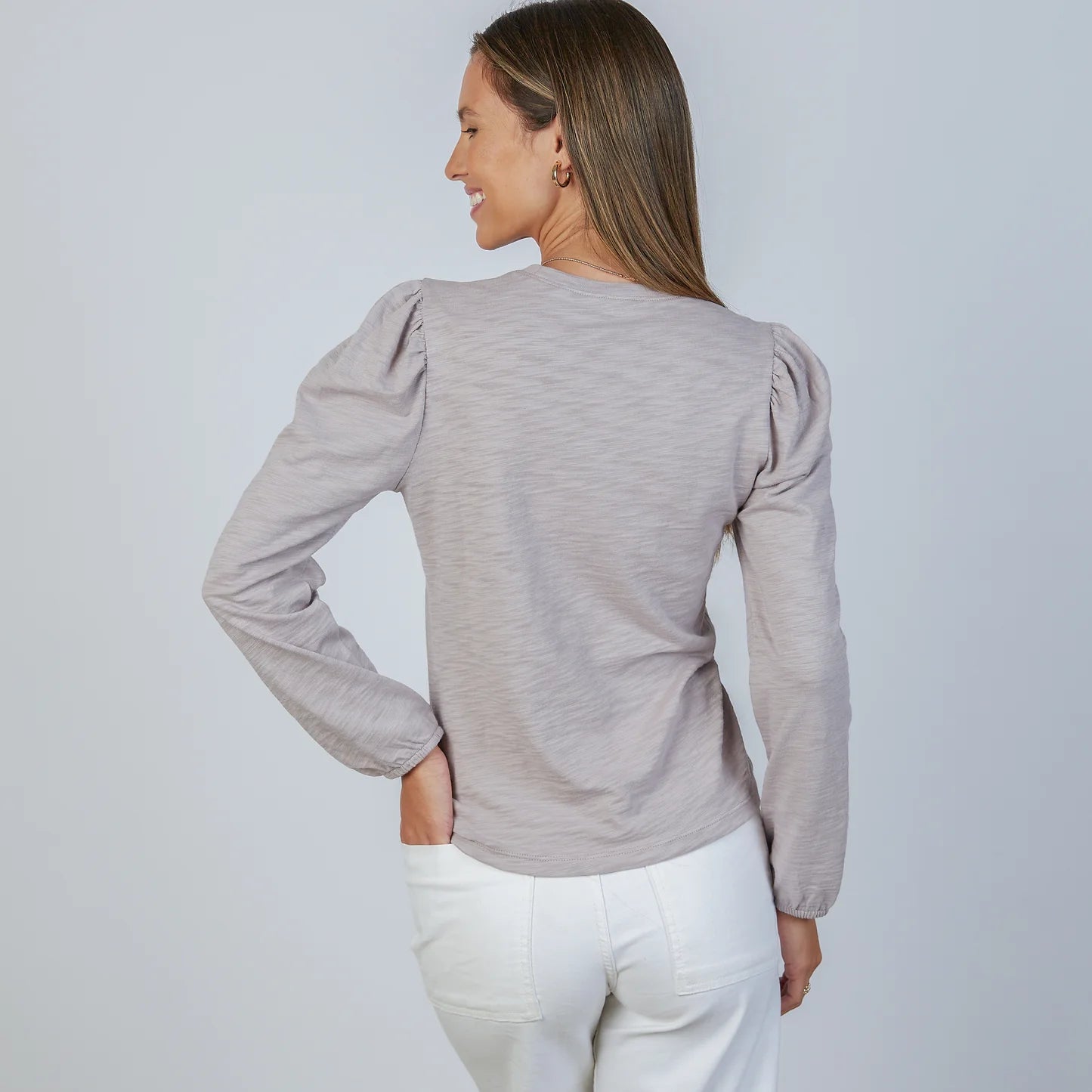 Erin Gray Joanie Subtle Puff Long Sleeve Tee