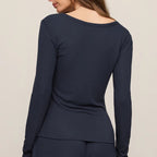 Just Right Rib Henley Top