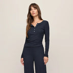 Just Right Rib Henley Top