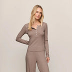 Just Right Rib Henley Top