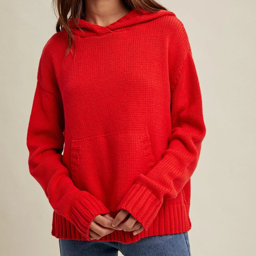 Knit Sweater Hoodie