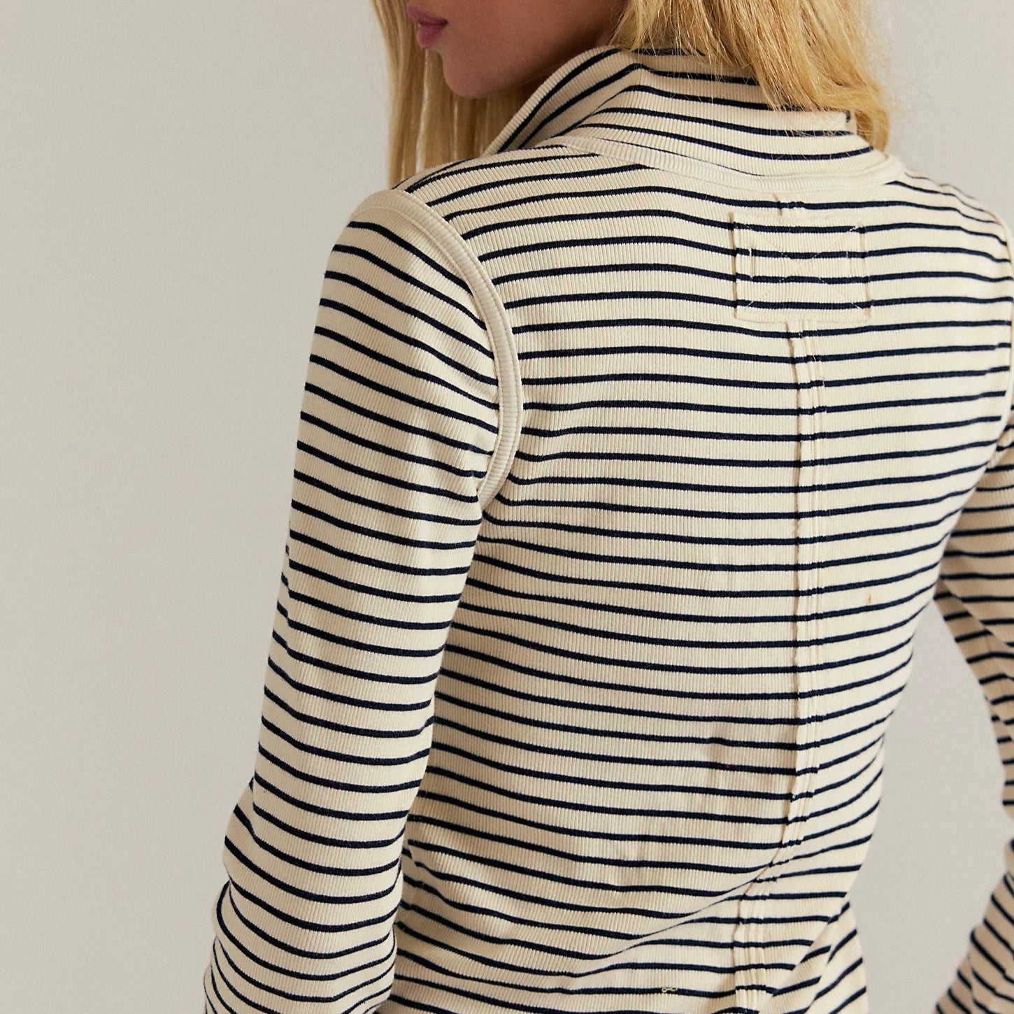Free People Lake Henley Striped Tee