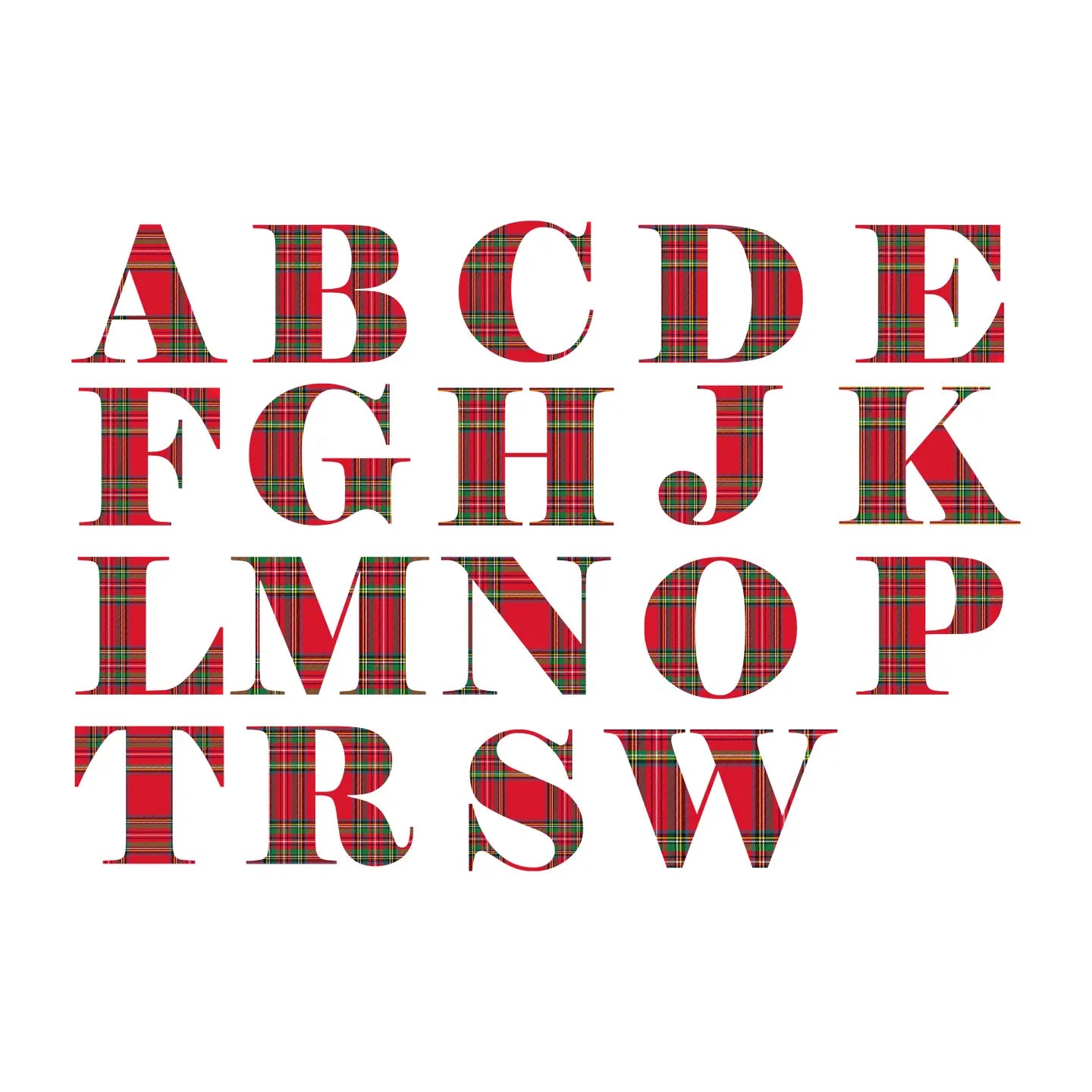 Red Tartan Initial Note Stack