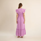 Flutter Sleeve Smocked Dress