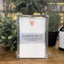Kramer Drive lobster watercolor note stack with acrylic holder, 65 sheets of 100lb smooth cover paper in clear packaging