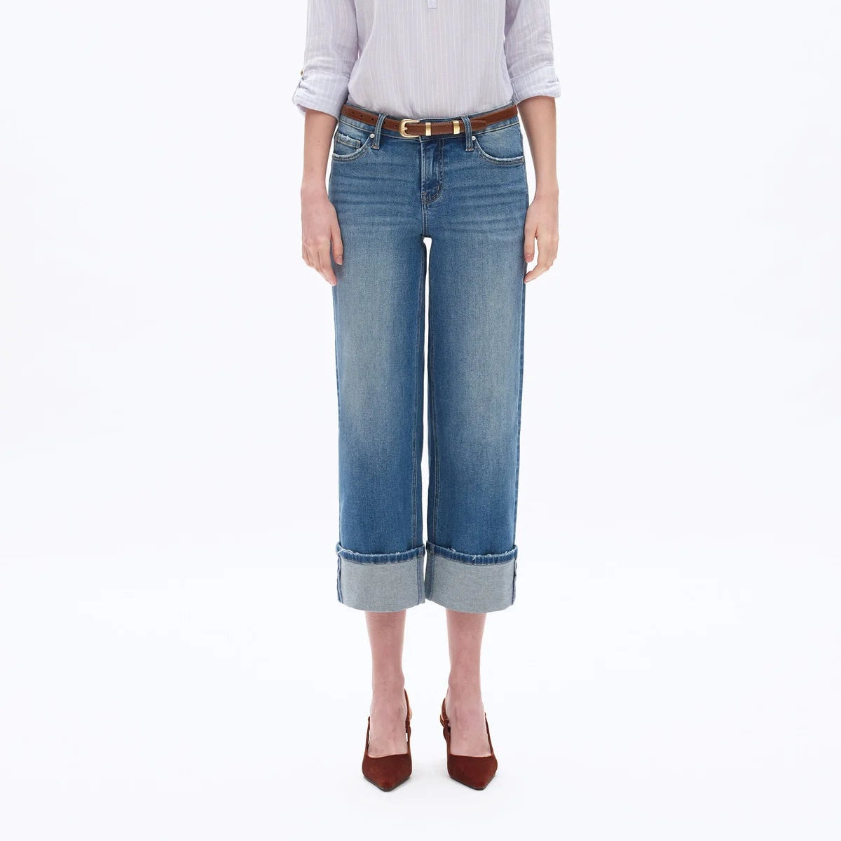 Low Rise Straight Leg Crop Jeans